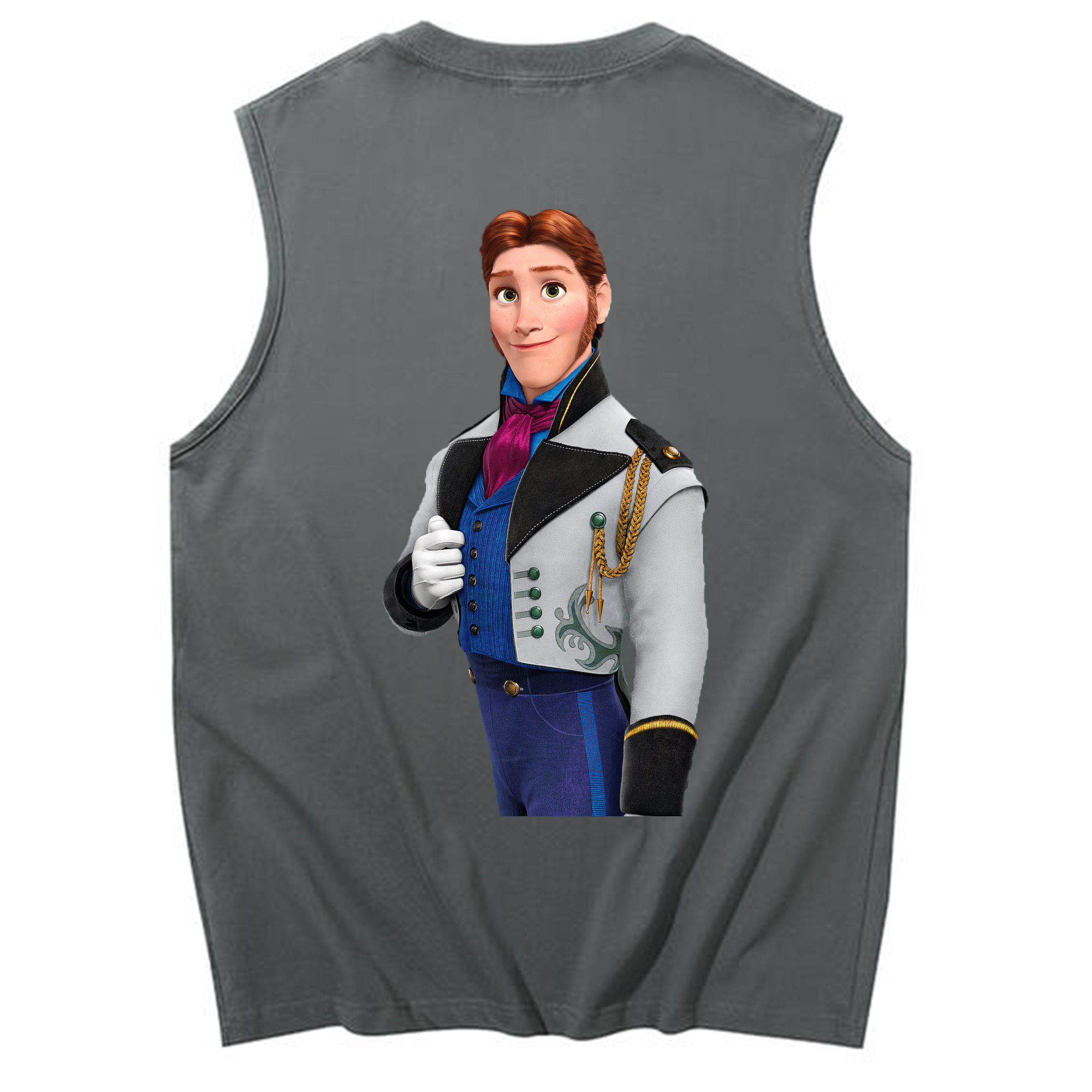 （画像用） アナと雪の女王 アンナ エルサ Frozen Anna Elsa コットン100％タンクトップ（背面プリント）